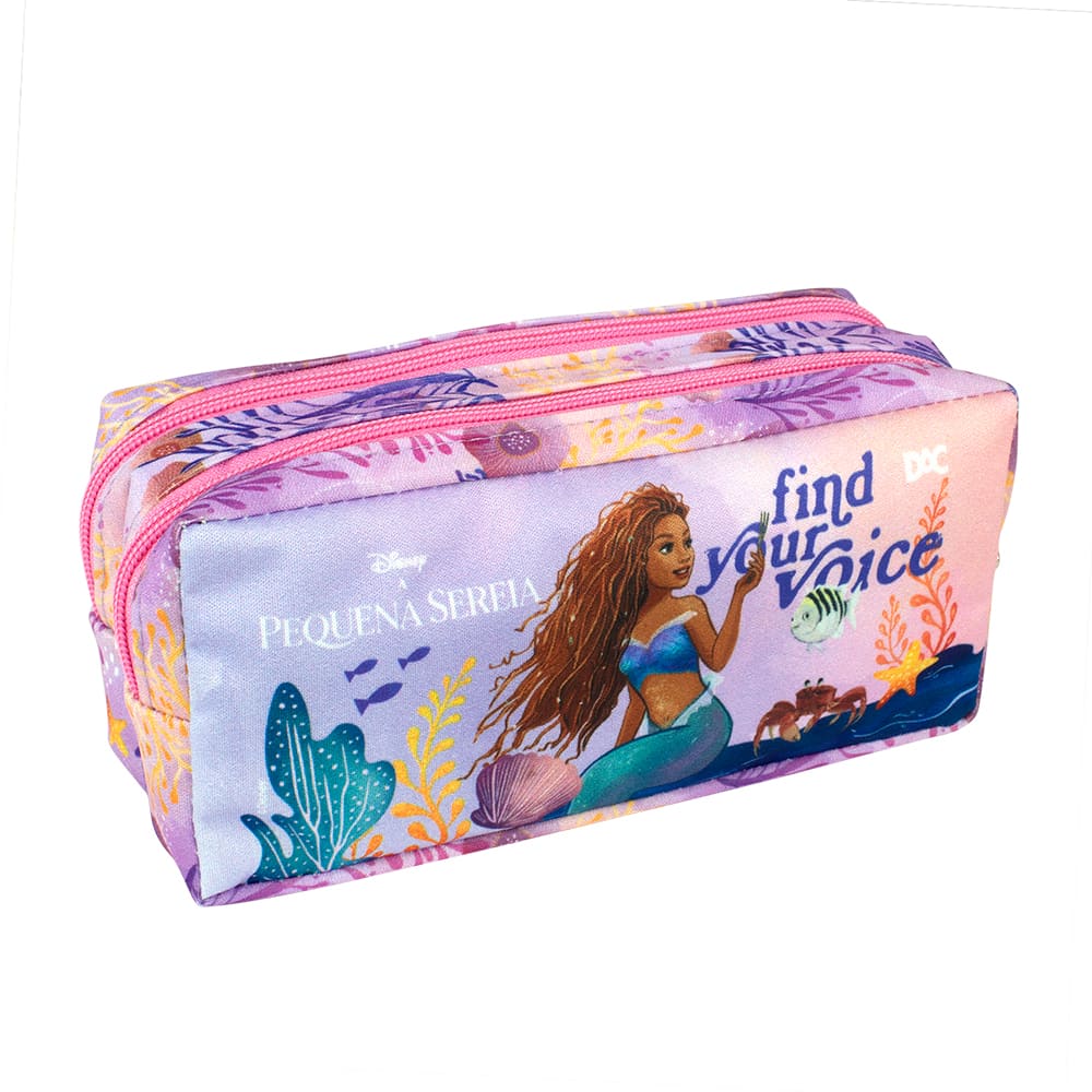 Estojo Escolar DAC Ariel Duplo Grande em Tecido