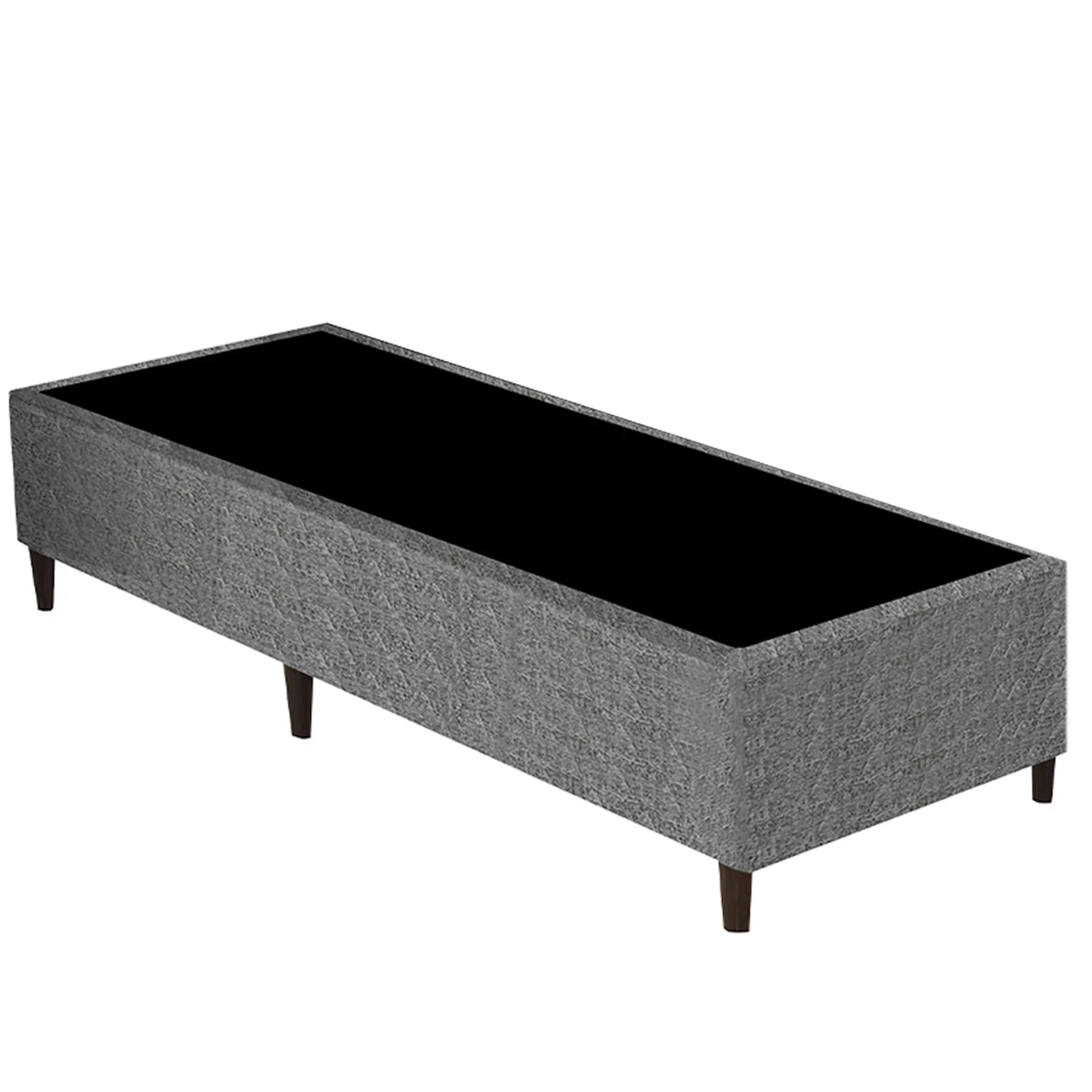 Base Cama Box Gazin Somie Universal Suede Liso 27x79x198cm - Cinza