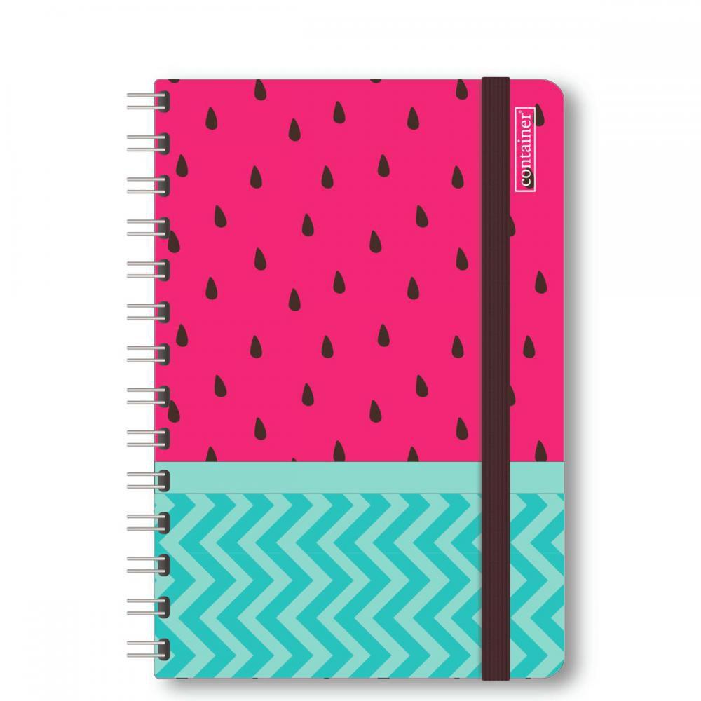 Caderno Universitário Dermiwil College Wireo Melancia 80 Folhas 1 Matéria