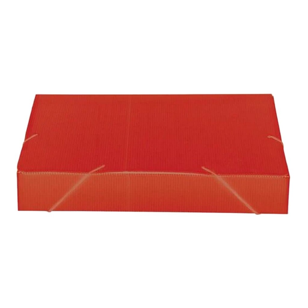 Pasta Aba Elástico 340 x 245mm Lombo 5,5cm Vermelho Nova Onda Polibras - Pacote com 10 Unidades - 20407