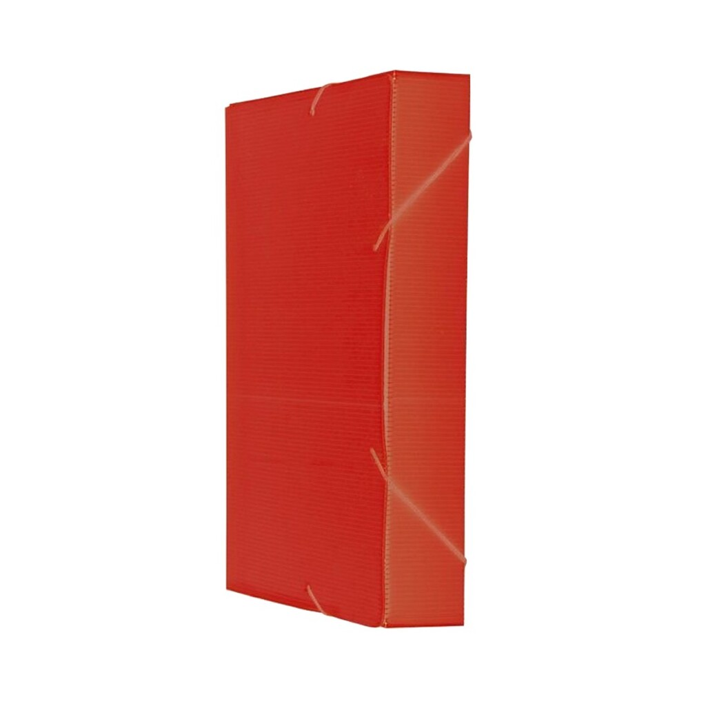 Pasta Aba Elástico 340 x 245mm Lombo 5,5cm Vermelho Nova Onda Polibras - Pacote com 10 Unidades - 20407