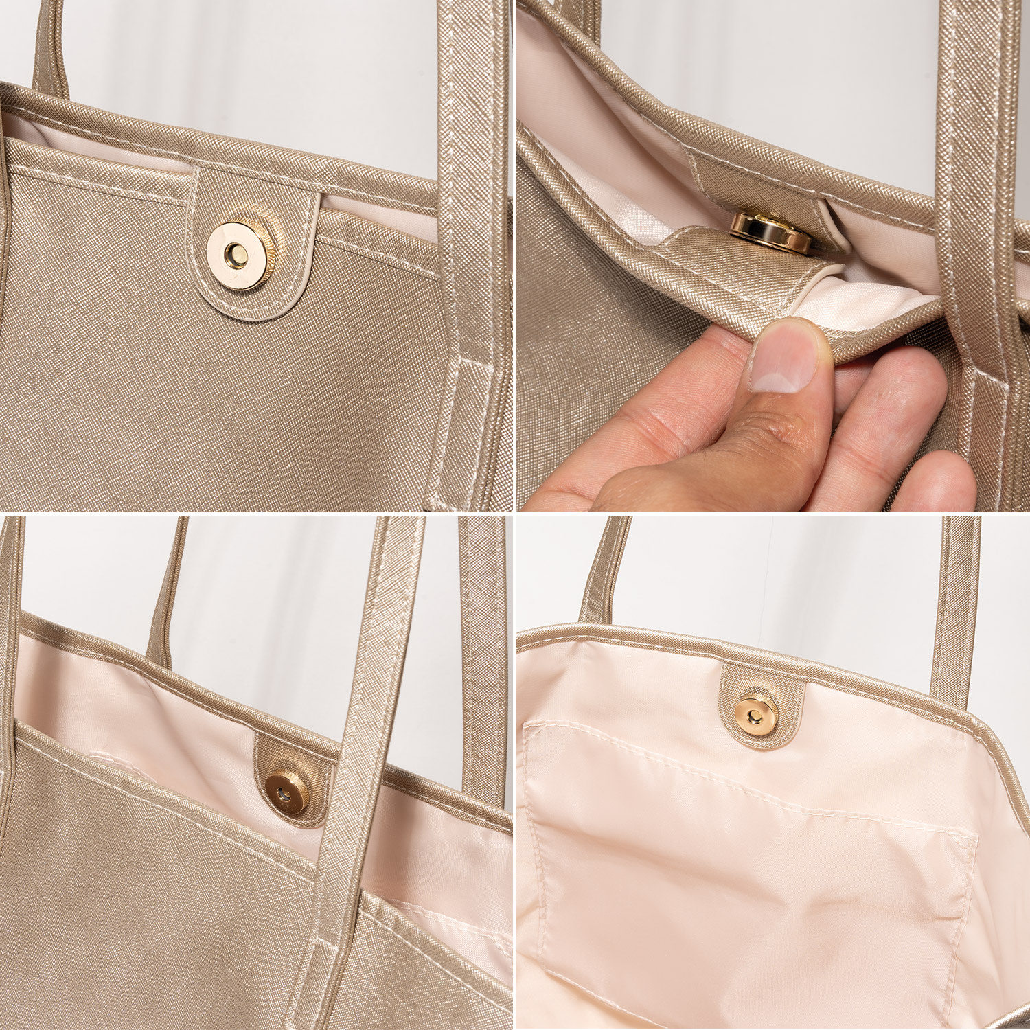 Bolsa Tote Dourada Eudora