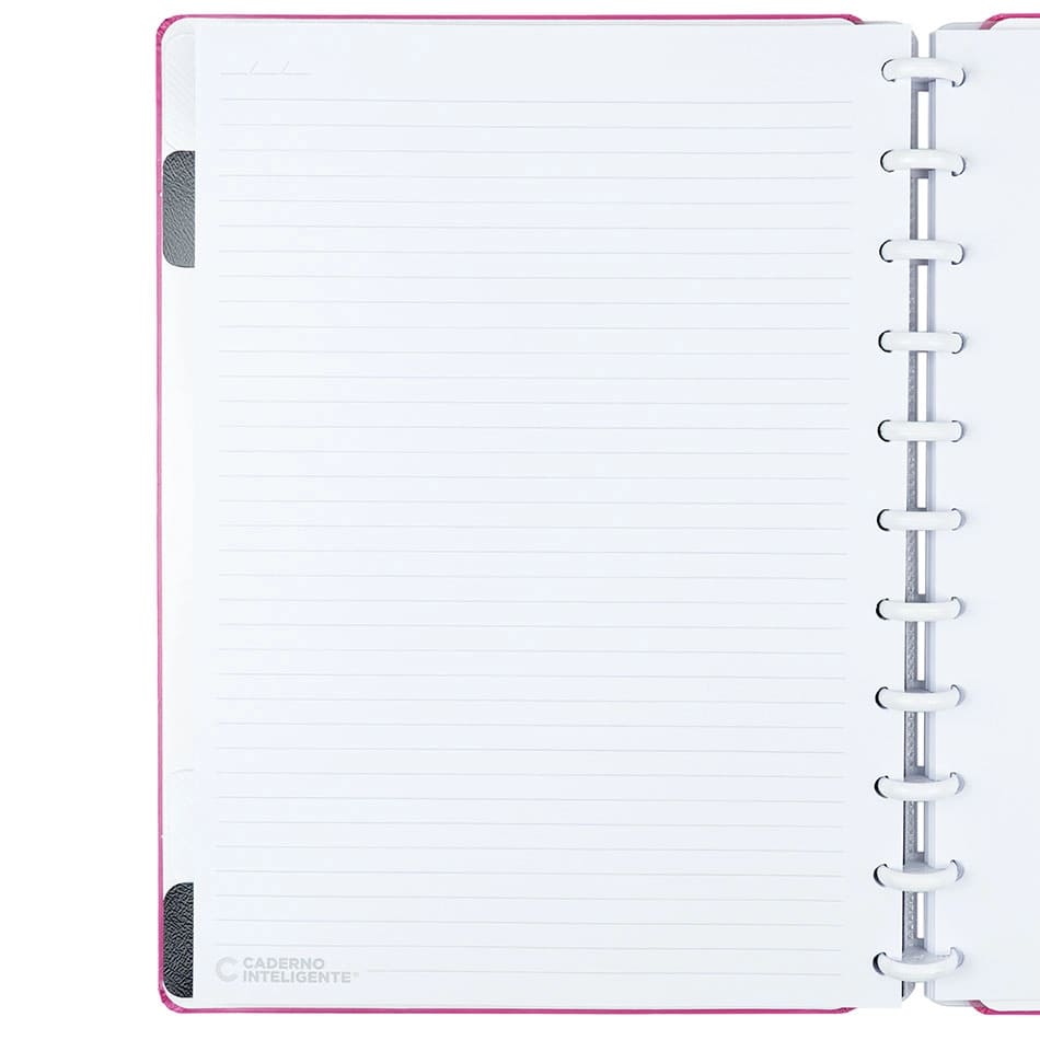 Caderno Inteligente Super Pink Grande 60 Folhas com Pauta e 20 Folhas Lisas