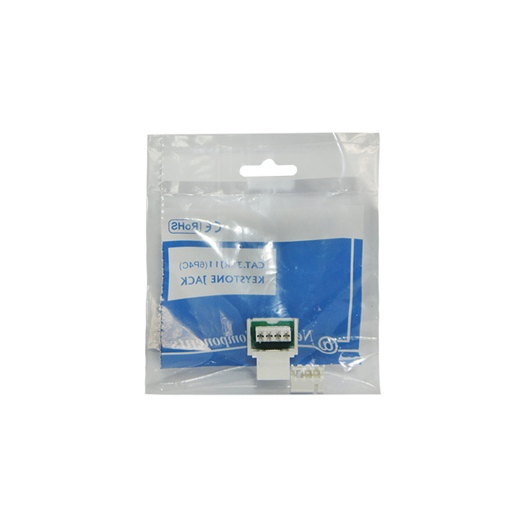 Conector Keystone Seccon SecLan RJ11 Fêmea Cat.3 Branco - WT-2068-W