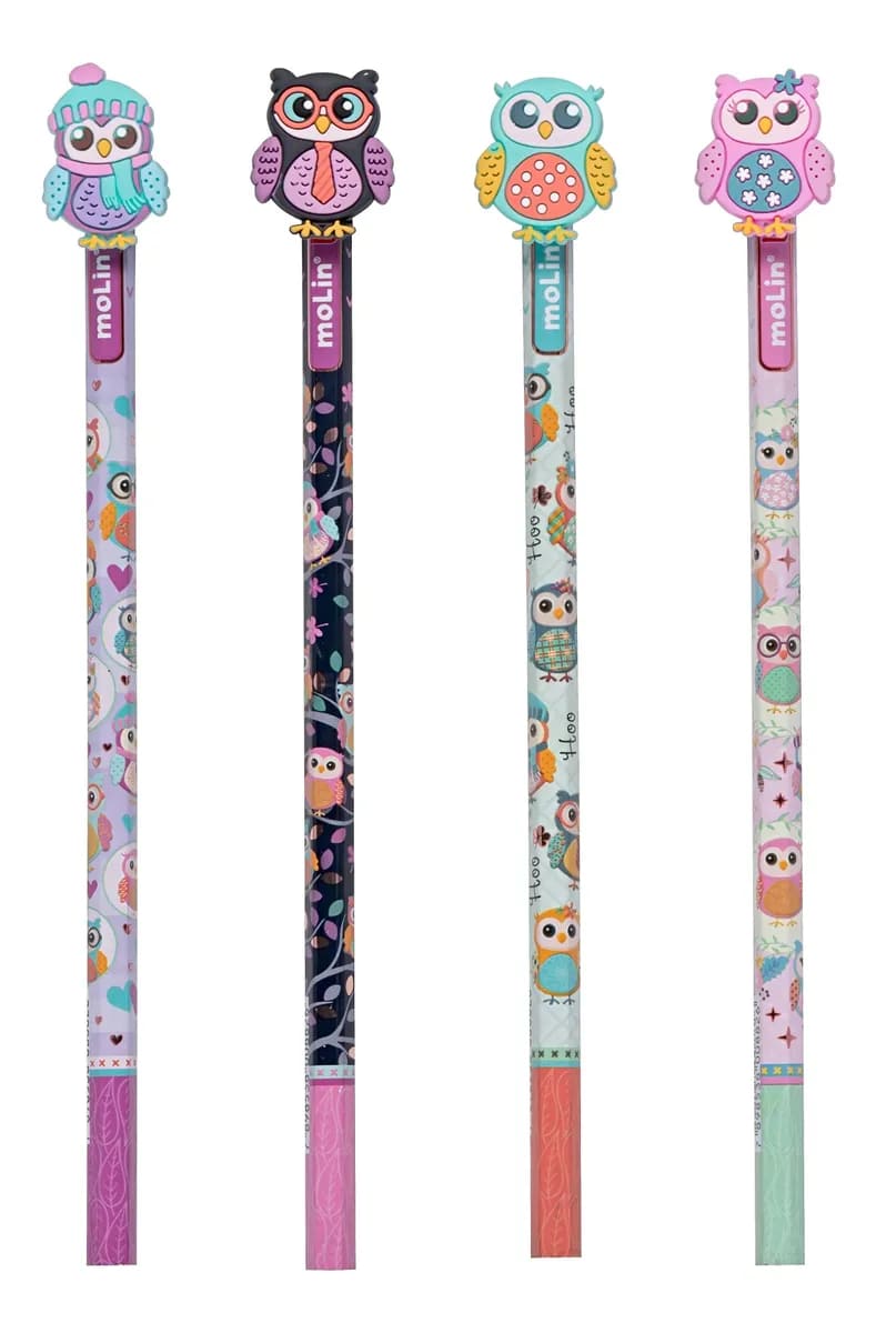 Lápis Preto Molin N2 Top Love Unidade Estampas Sortida