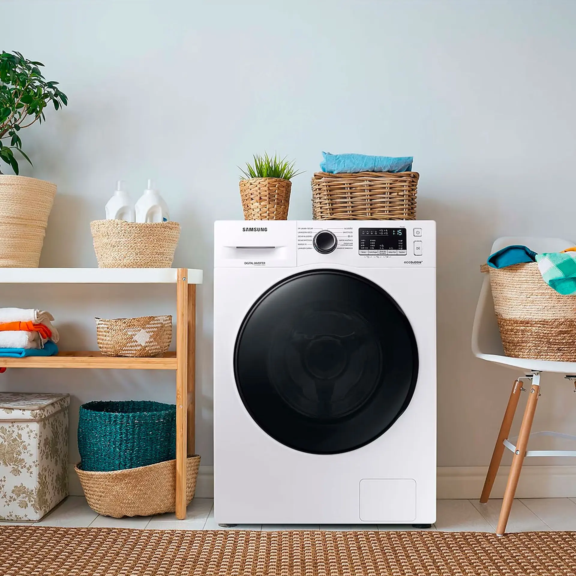 Lava e Seca Samsung Ecobubble 11Kg Digital Inverter WD11A4453BW - Branco - 110 Volts