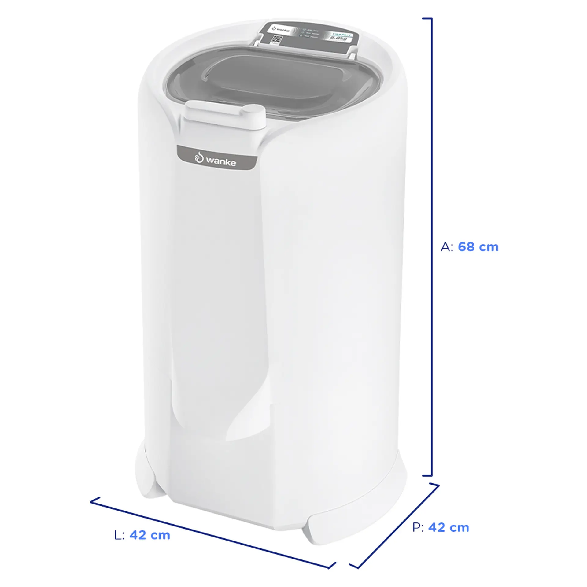Centrífuga de Roupas Wanke Bella Eco 8,8kg Cesto Plástico 112100 - Branco - 220 Volts
