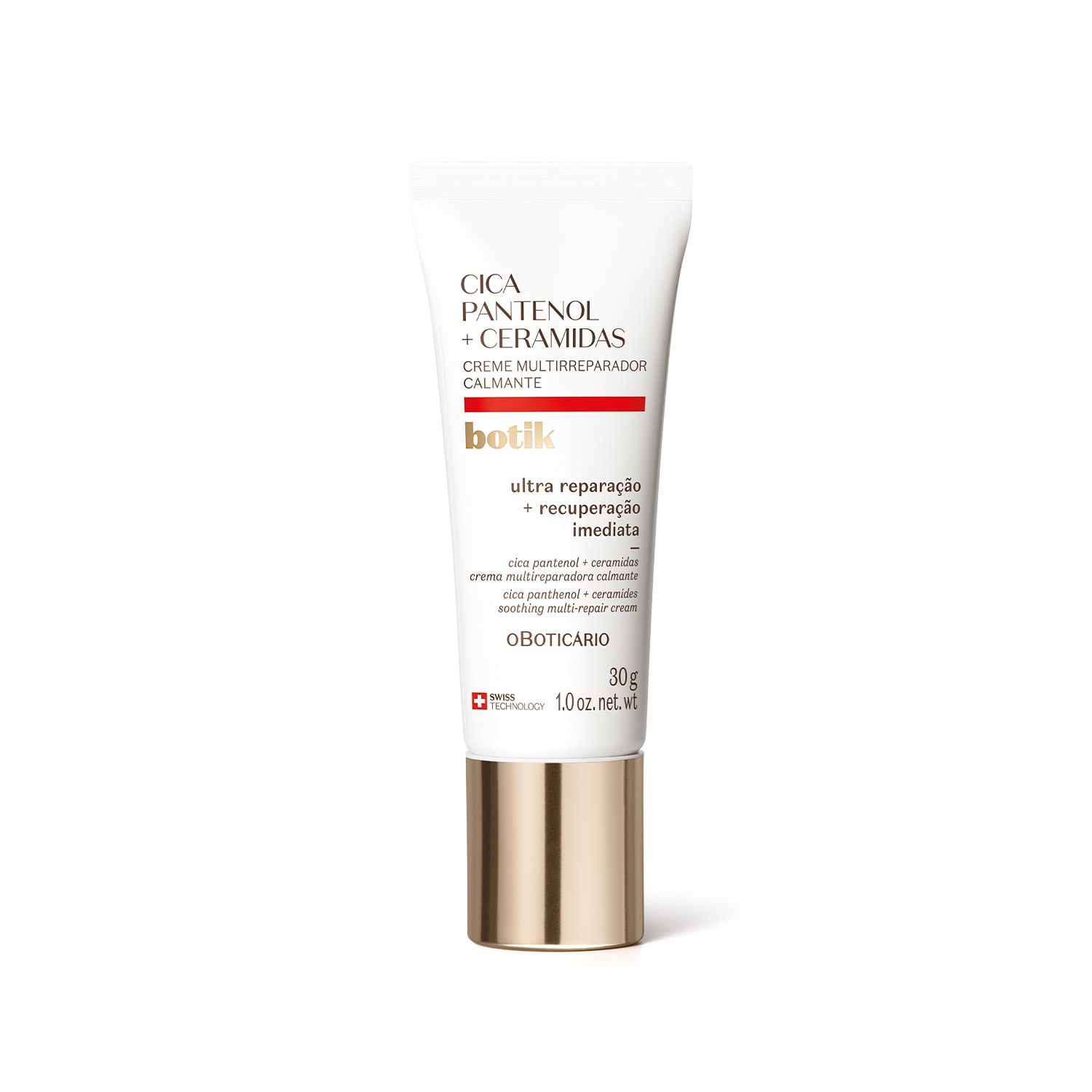 Combo Botik Cica Pantenol E Ceramidas: Gel de Limpeza Facial Suave 200g + Creme Facial Multirreparador Calmante 30g