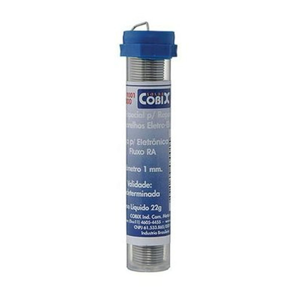 Solda Estanho Tubinho 22GR 63x37 1MM Cobix 1871