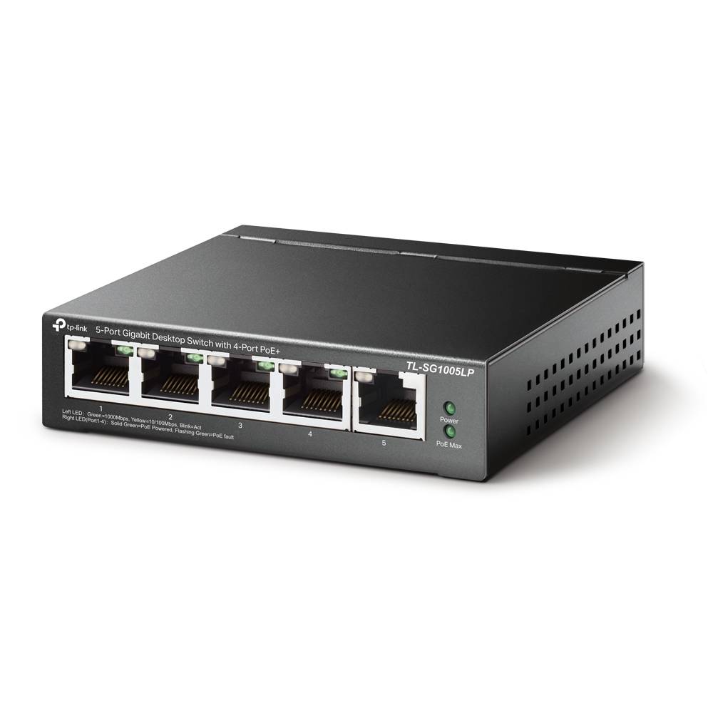 Switch PoE+ Tp-Link TLSG1005LP 5 Portas 10/100/1000 Mbps