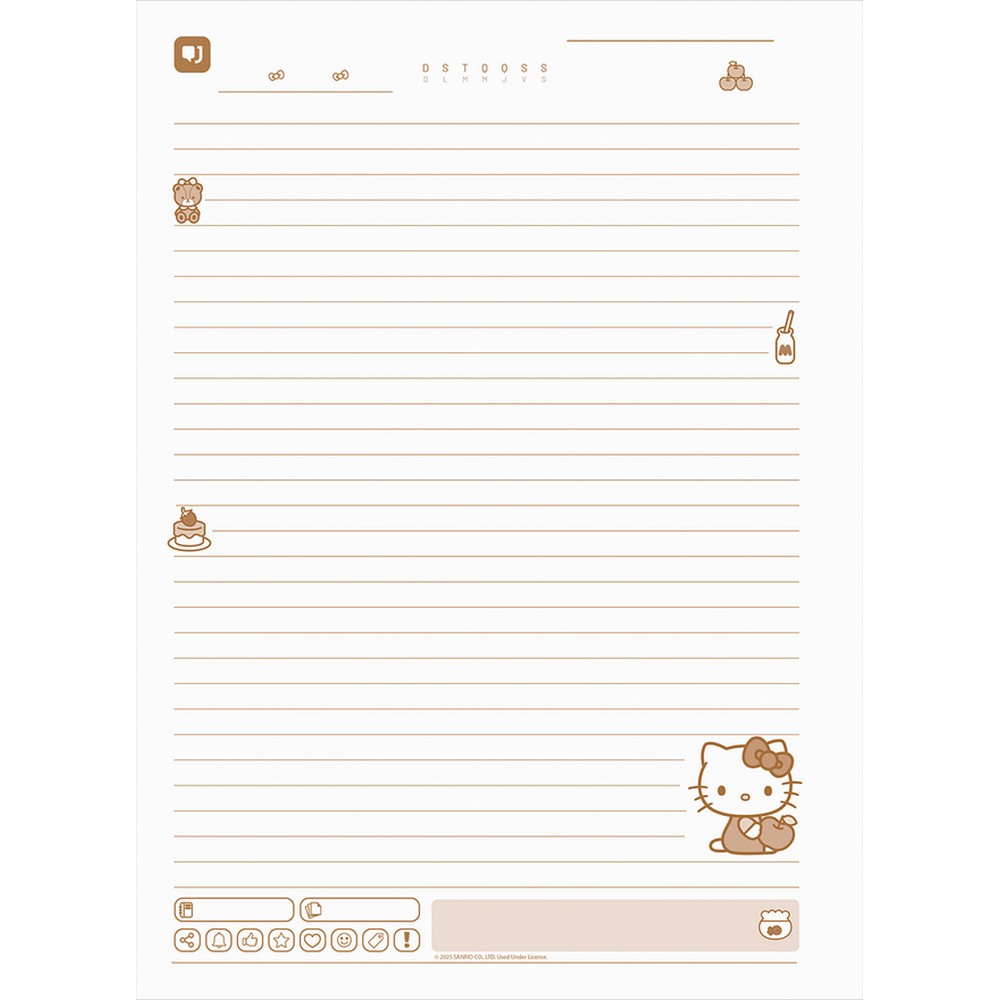 Caderno Universitário Capa Dura Espiral 10 Matérias 160 Fls 200x275 Hello Kitty Branco Unitário Jandaia 7298626
