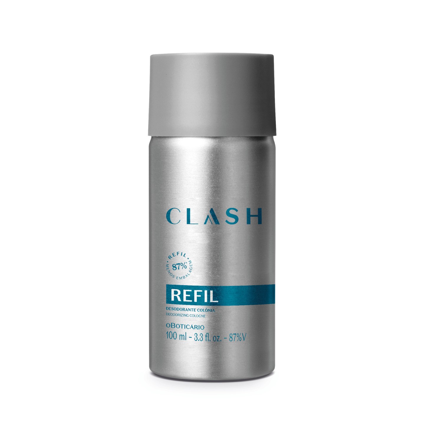 Combo Clash: Desodorante Colônia 100ml + Refil 100ml