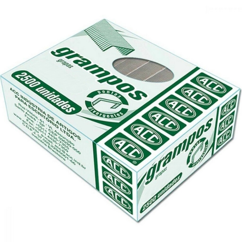 Grampos Galvanizado 106/4 Caixa com 2500 Unidades - ACC - 9.24.15.21-3