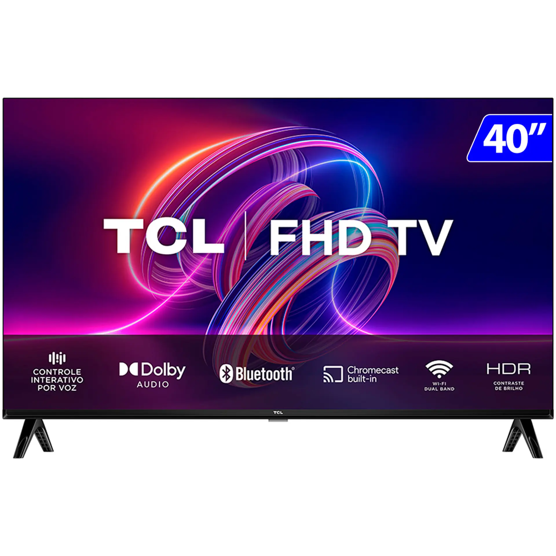 Smart TV TCL LED 40" Full HD Android TV Comando de Voz por Controle 40S5400A