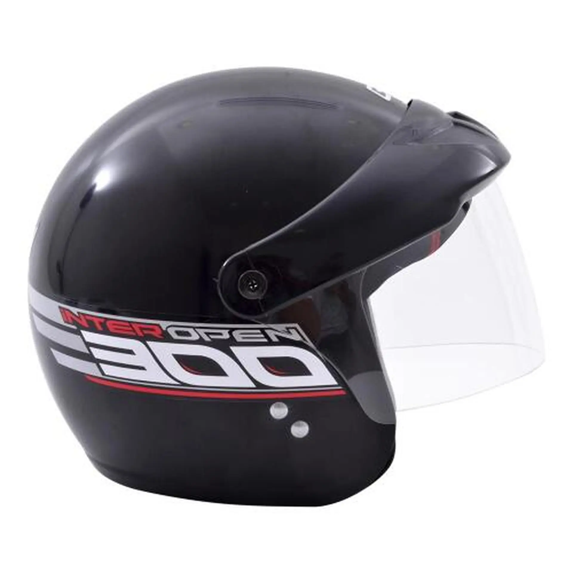 Capacete de Moto Aberto 58 Gow Inter Open 300 com Viseira - Preto/Rosa