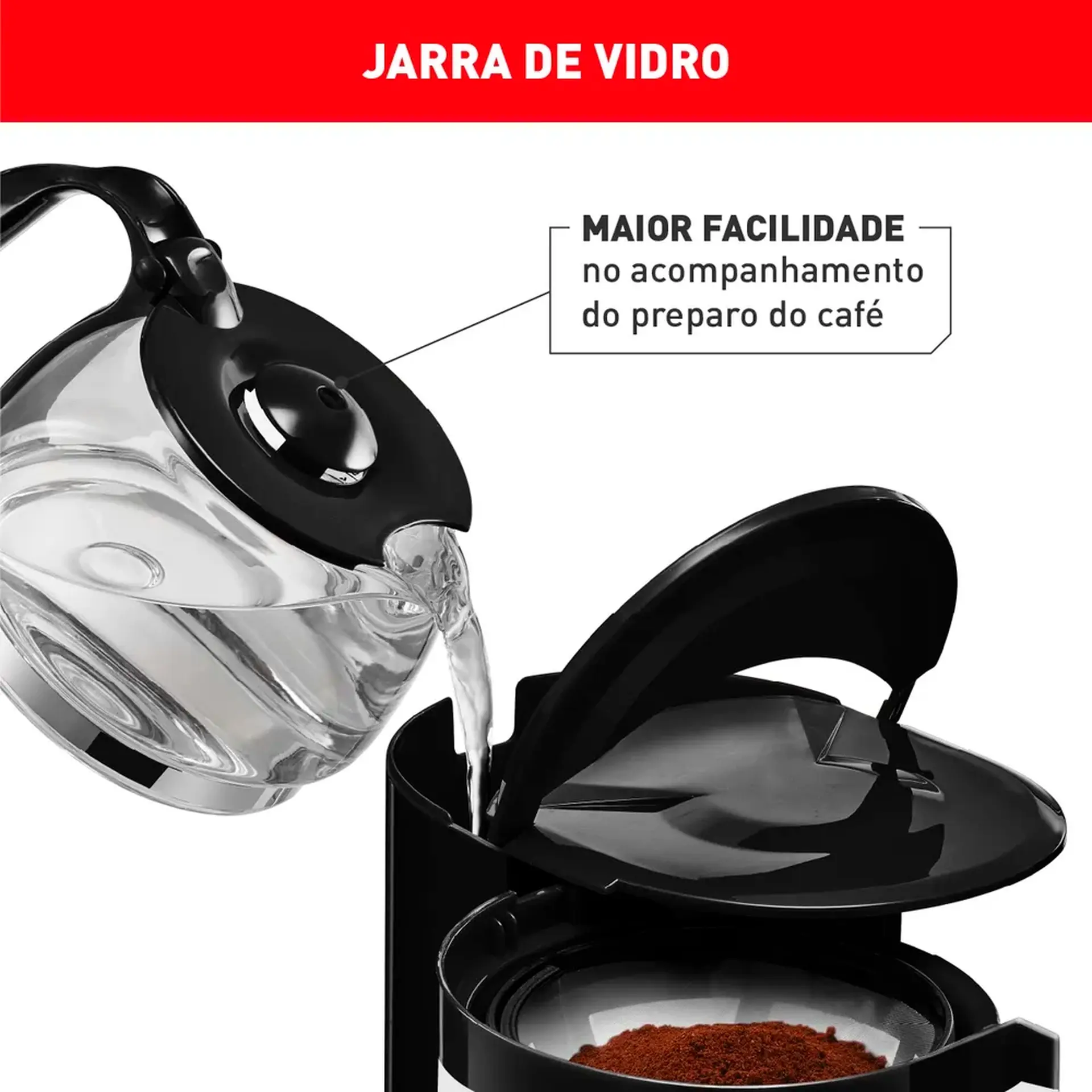 Cafeteria Elétrica Arno Filtro Perfectta CFPI 0,6L - Preto/Inox - 110 Volts