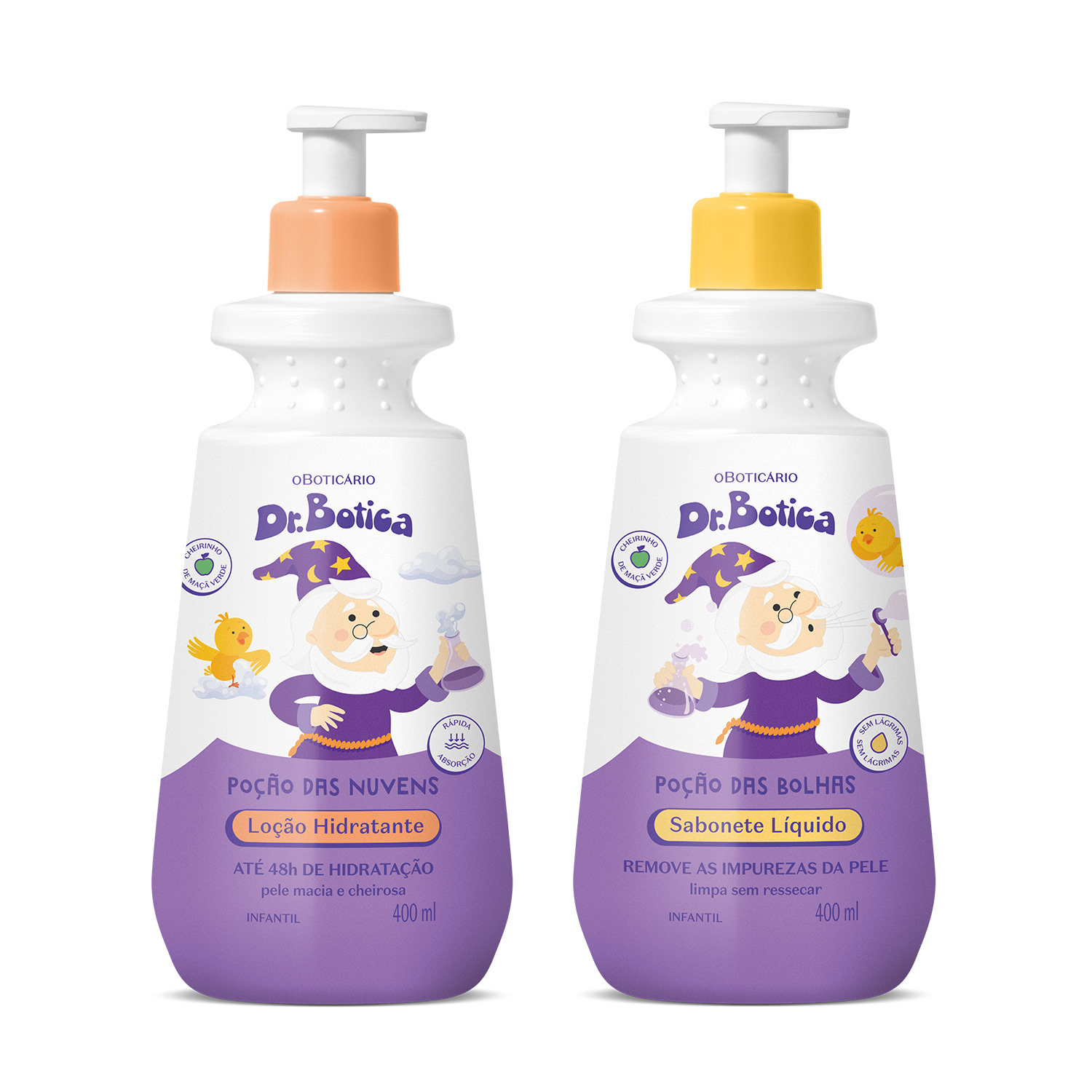 Combo Dr. Botica: Sabonete Líquido Infantil 400ml + Loção Corporal Infantil 400ml