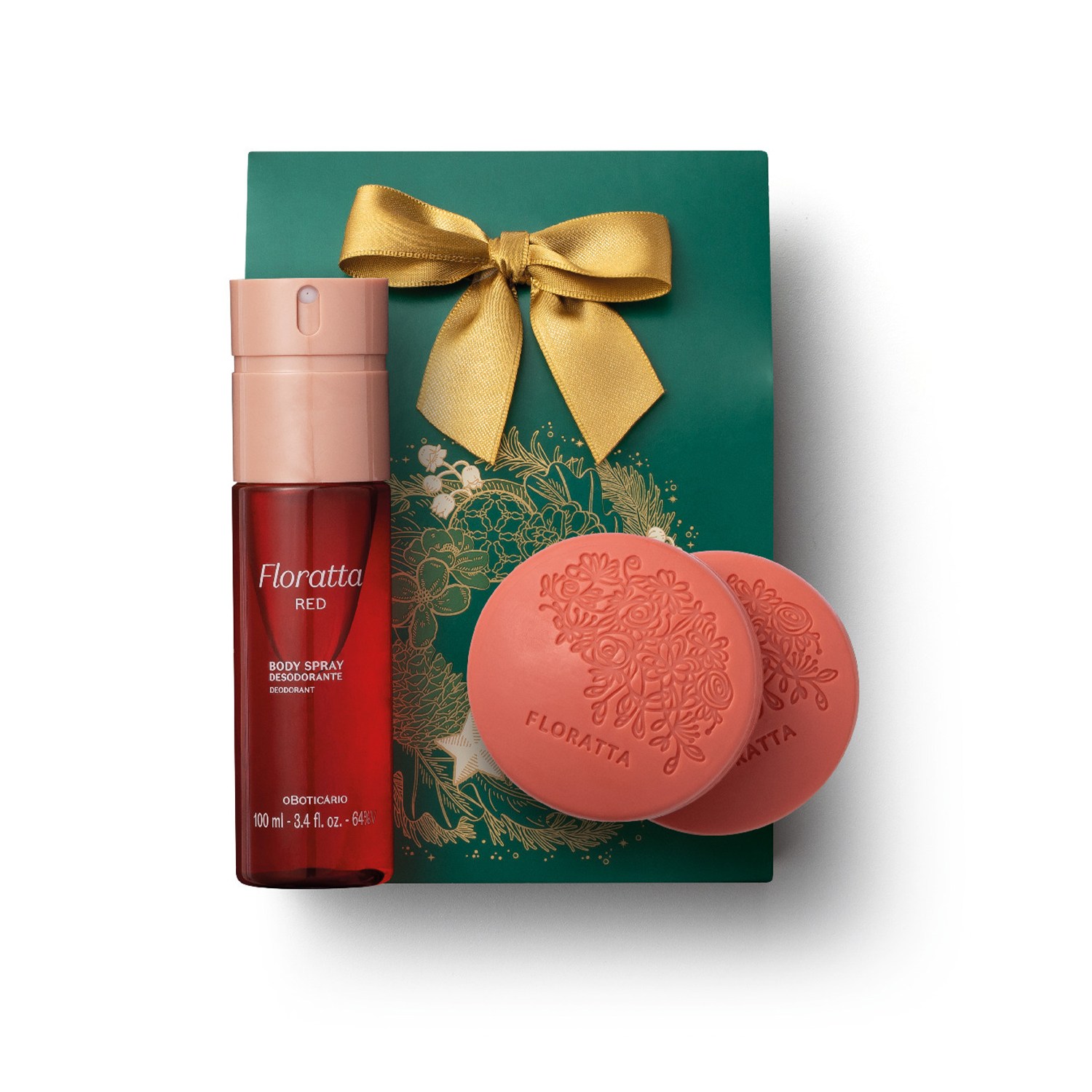 Kit Presente Natal Floratta Red Cuidados (2 itens)