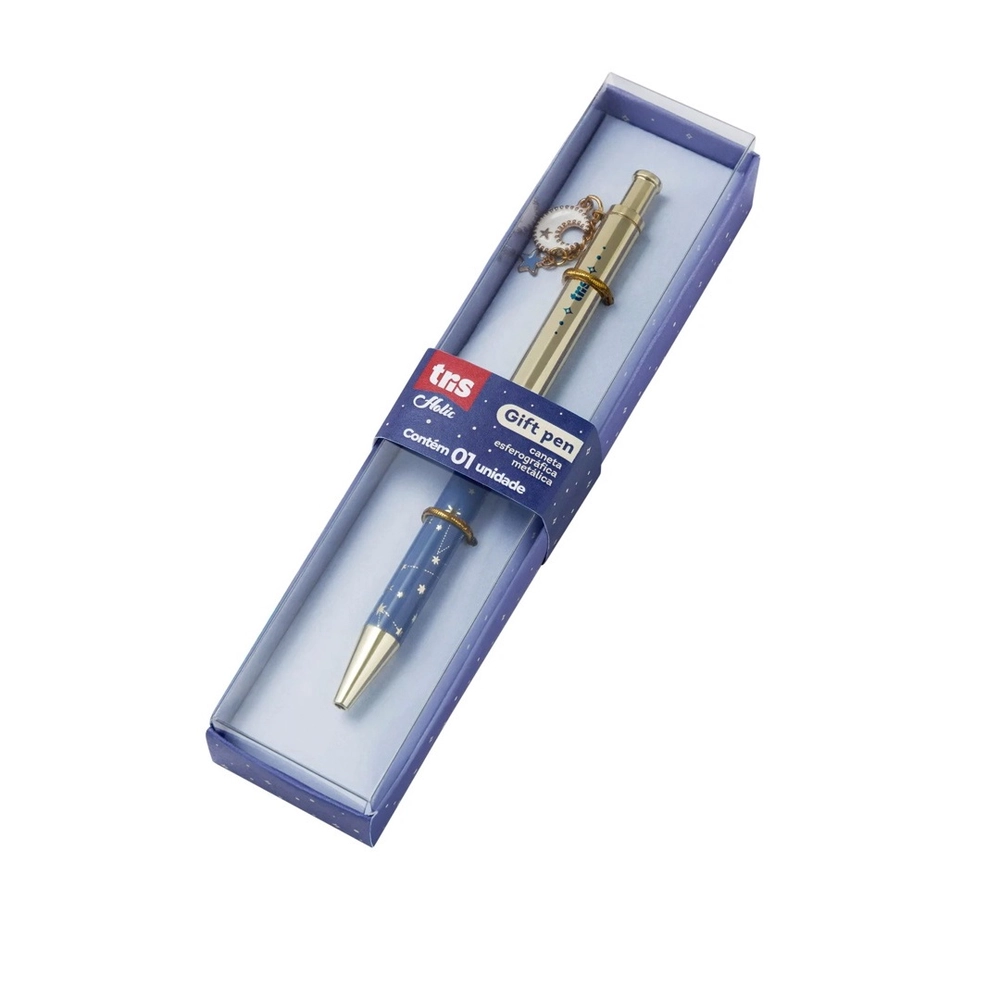 Caneta Esferográfica TRIS Metal Holic Cosmos Preta