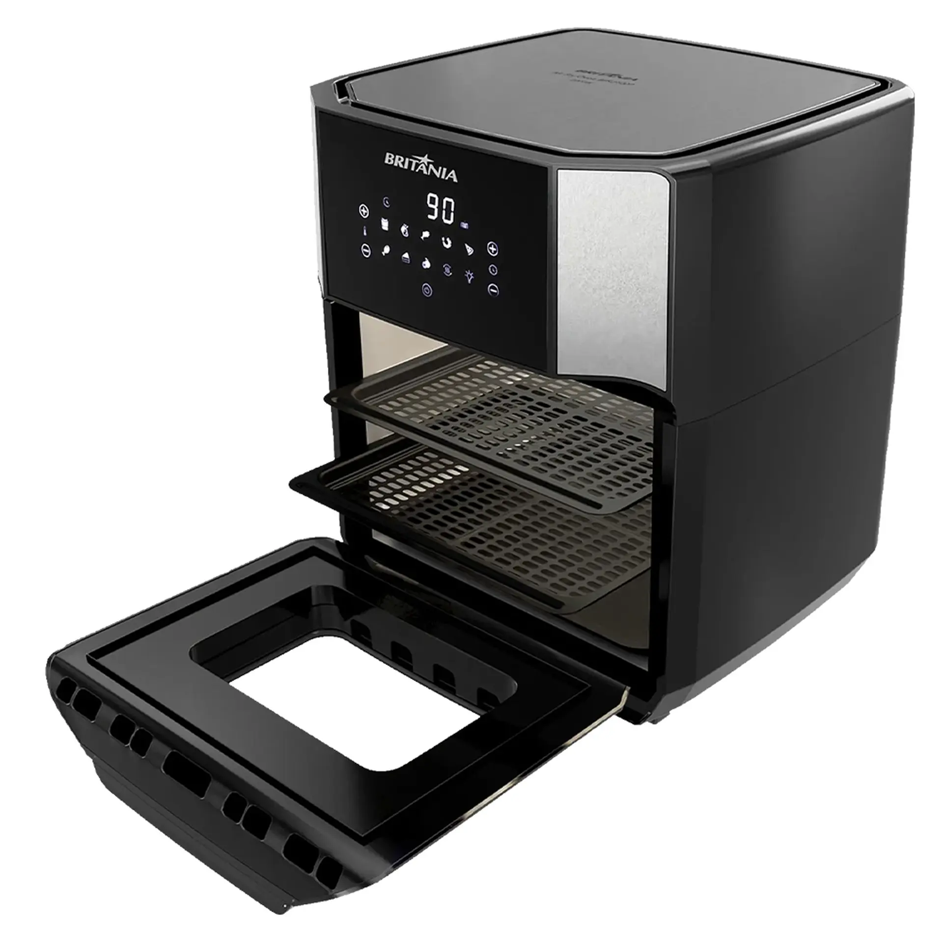 Fritadeira Elétrica Britânia Oven BFR2100 12L 1800W 2 em 1 - Preto - 110 Volts