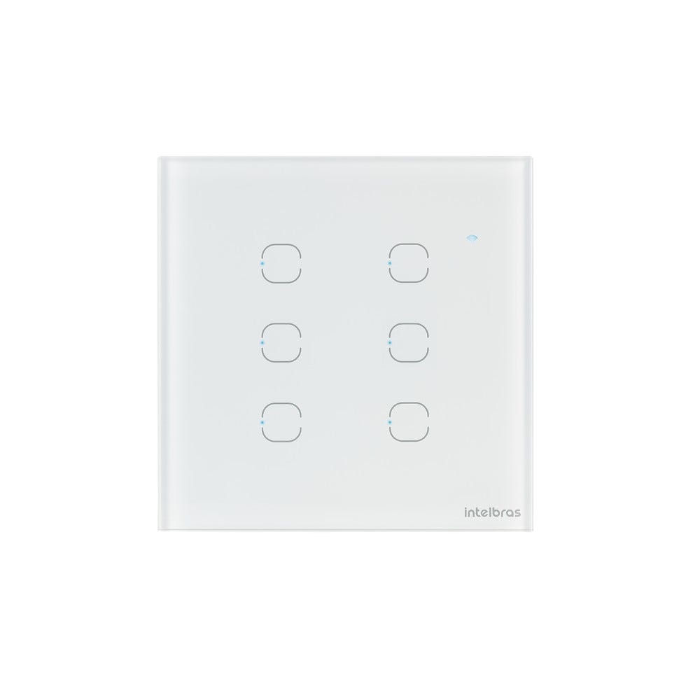 Interruptor Smart Wi-Fi Touch 6 Teclas Intelbras EWS 1006 Branco
