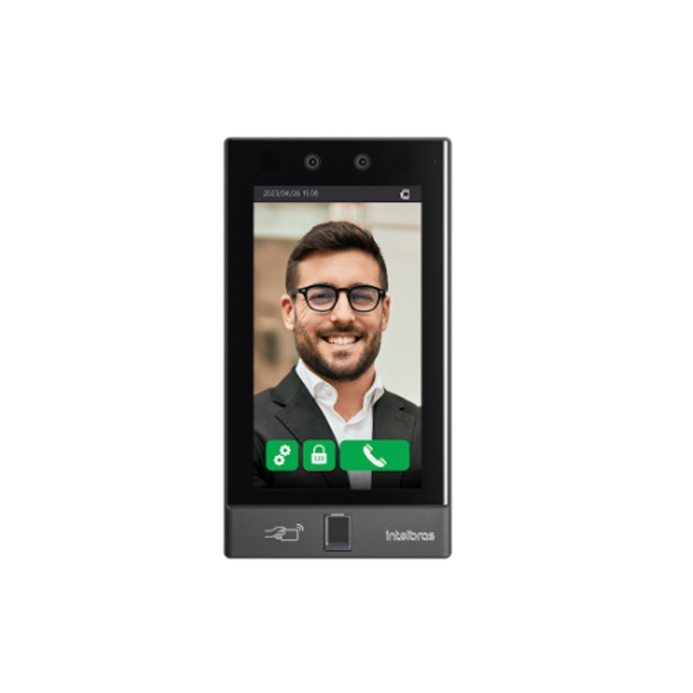 Controlador de Acesso Facial Com Biometria Digital SS 5541 MF W Intelbras
