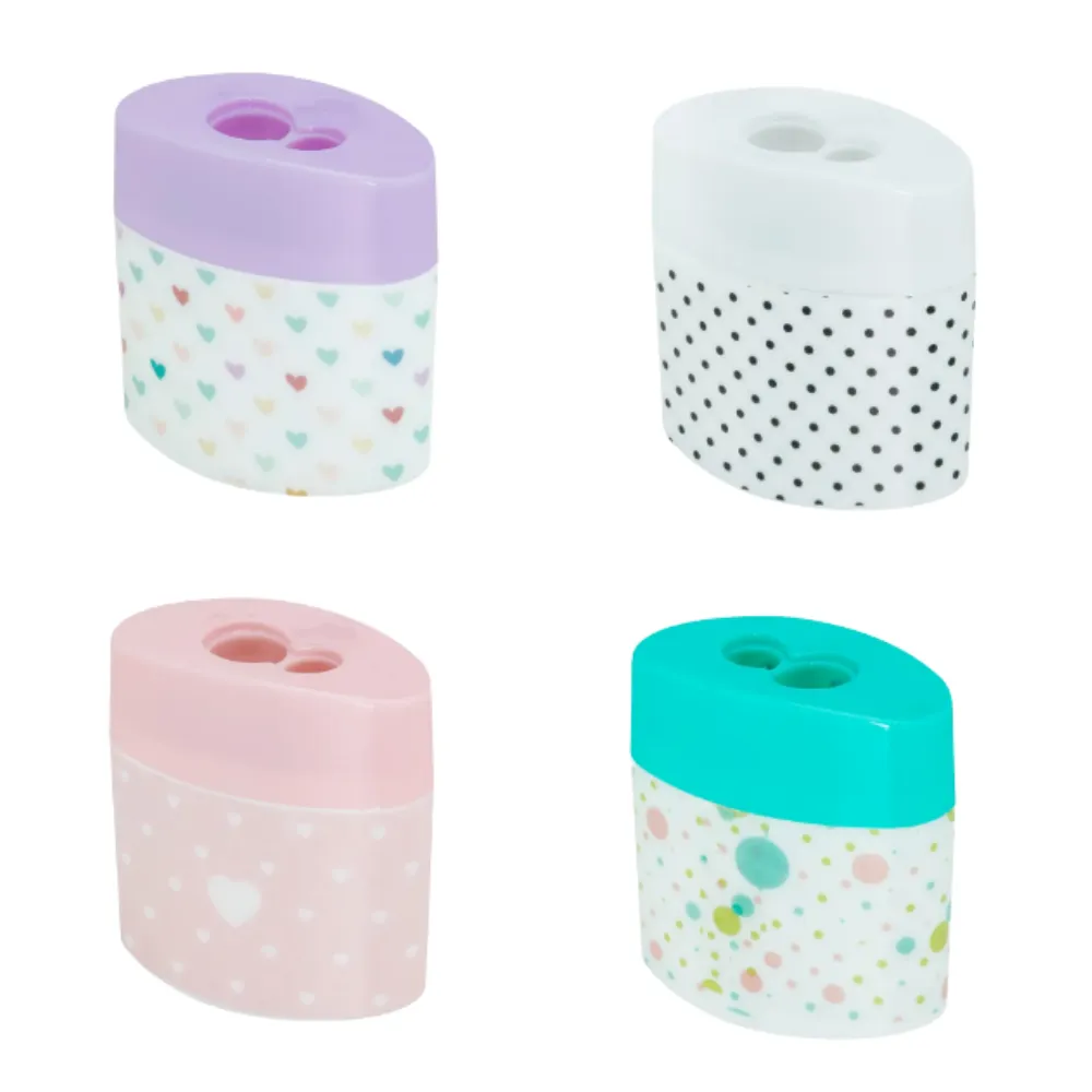 Apontador BRW Duplo Oval com Depósito Unidade Cores Sortido