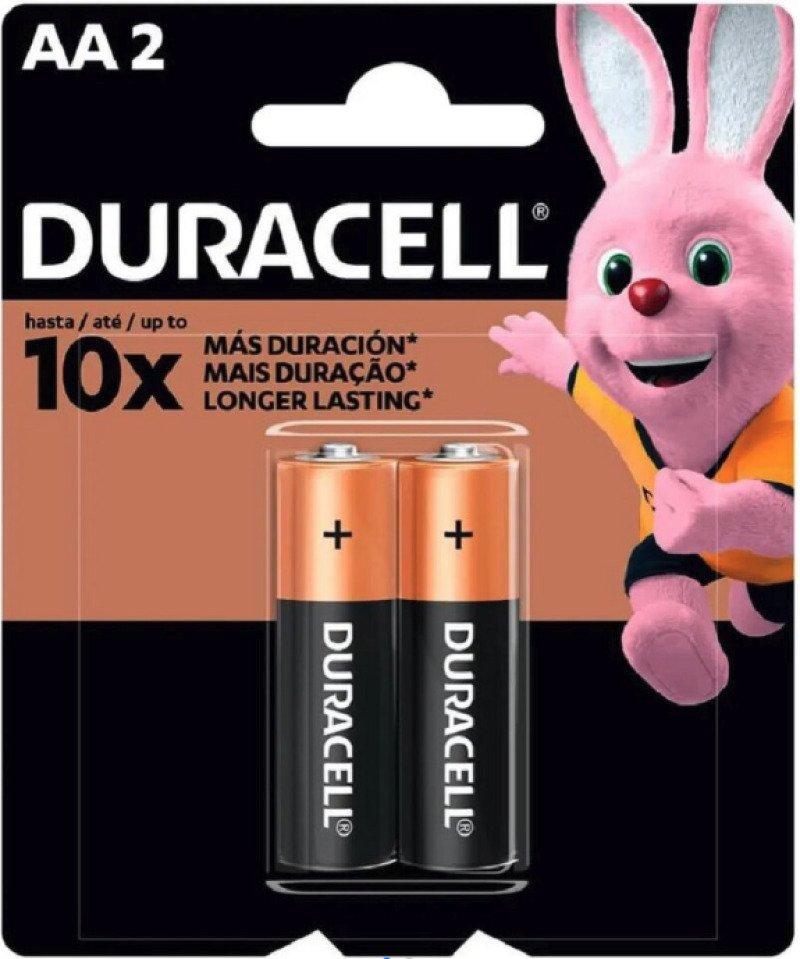 Pilha Alcalina AA Duracell - MN1500B2/6413 - Blister com 2 Pilhas