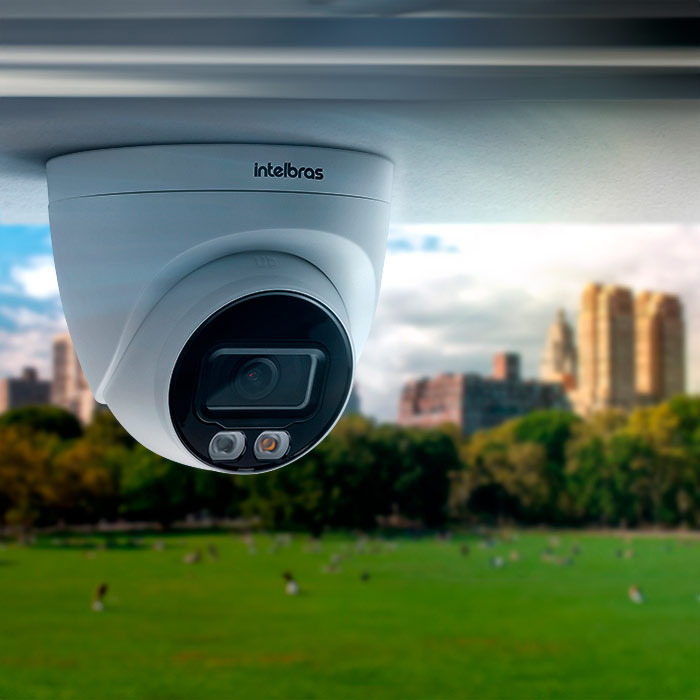 Câmera Dome IP Full Color Inteligente Intelbras VIP 3220 D FC IA
