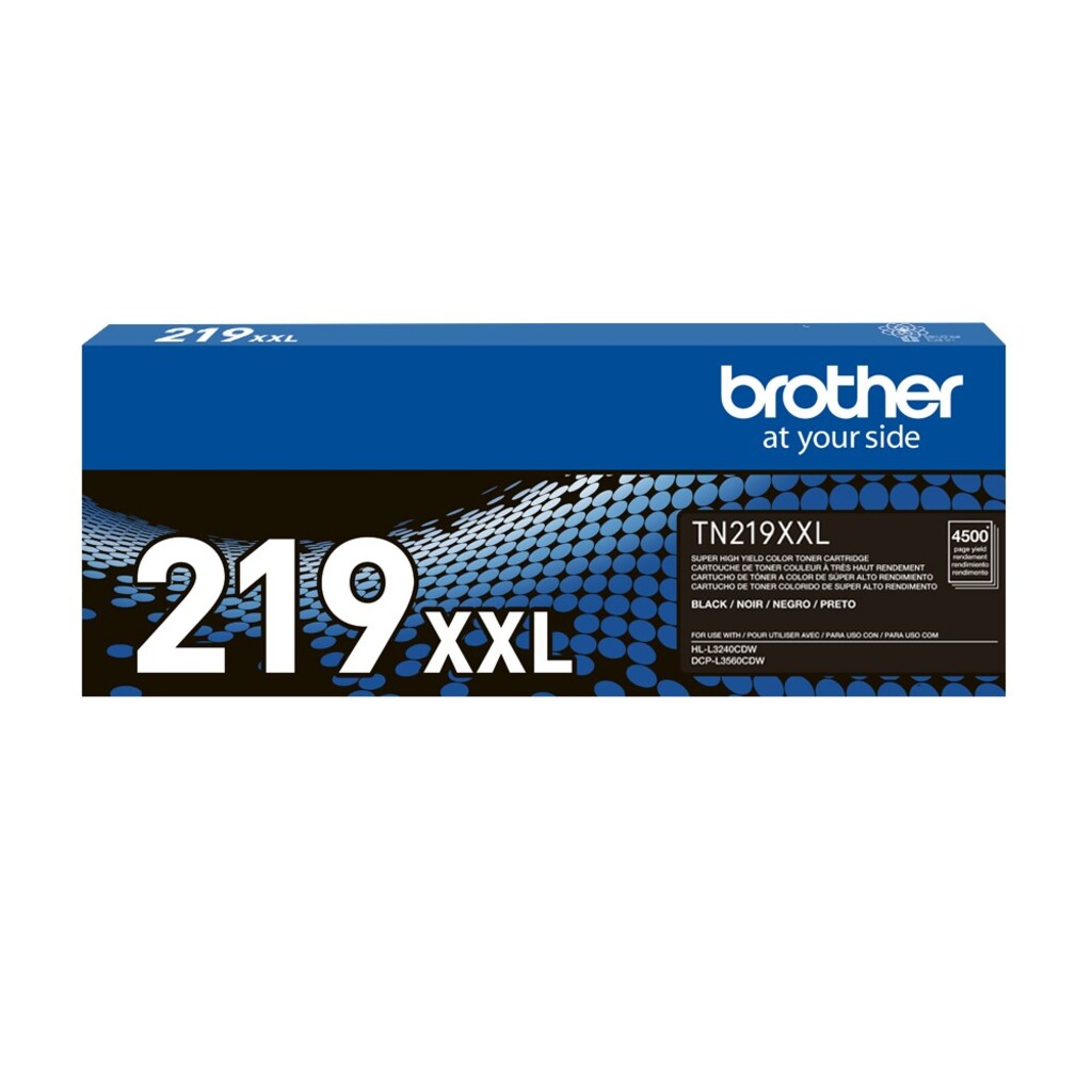 Toner Brother Preto Original - TN219XXLBKBR - 4.500 páginas para HLL3240CDW, HLL3280CDW, DCPL3560CDW, MFCL3760CDW