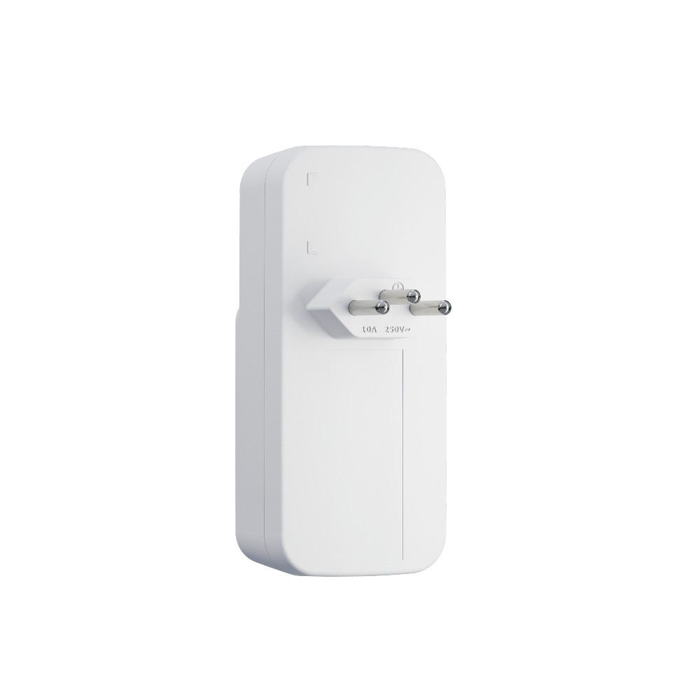 Adaptador Eletrônico Branco 2 Tomadas 2 USB EAC 202 Intelbras