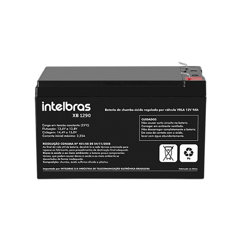 Bateria chumbo-ácido 12V Intelbras XB 1290