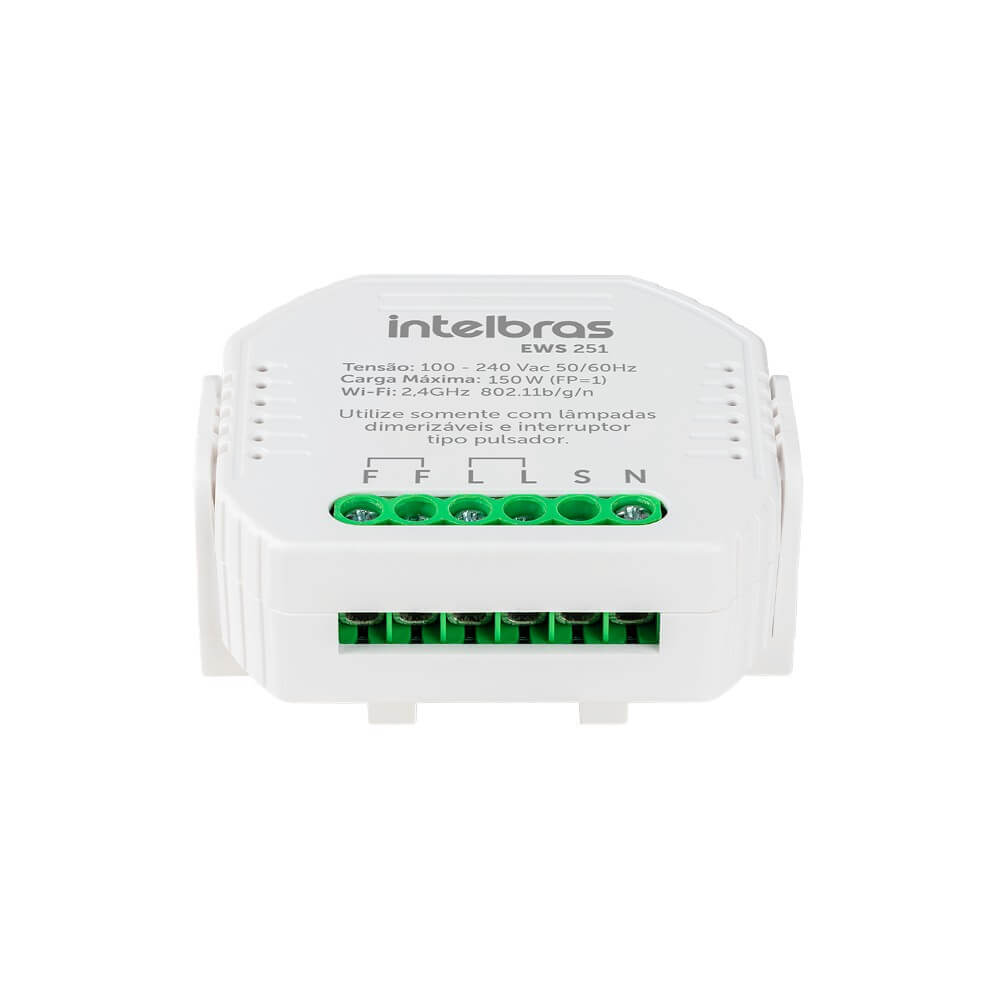 Minicontrolador Dimmer Smart Wi-Fi Para 1 Interruptor Intelbras EWS 251