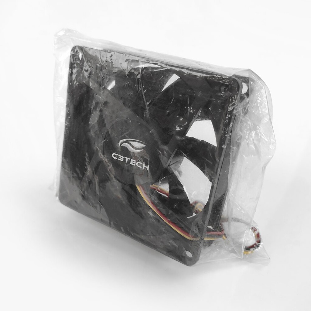 Cooler C3Tech 80x80x25 12V com Rolamento Preto - F7-MB10BK