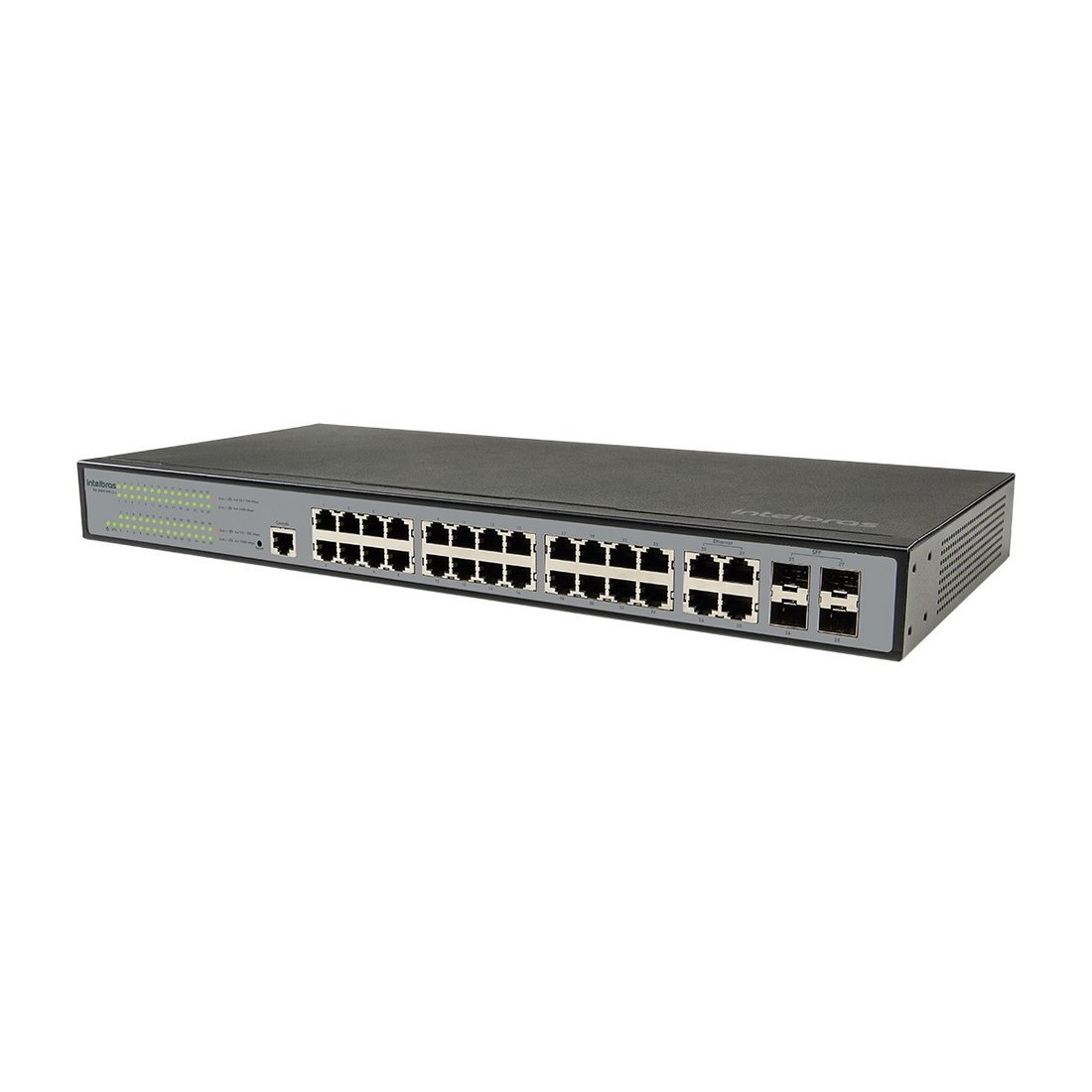 Switch Gerenciável 24 Portas Gigabit 4 Portas GBIC SG 2404 MR L2+ Intelbras