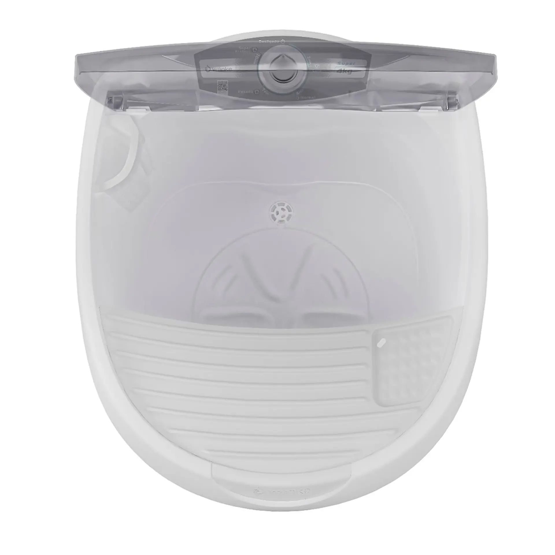 Tanquinho Wanke Super 4kg Semiautomático 4 Programas Timer 1507000 - Branco - 110 Volts