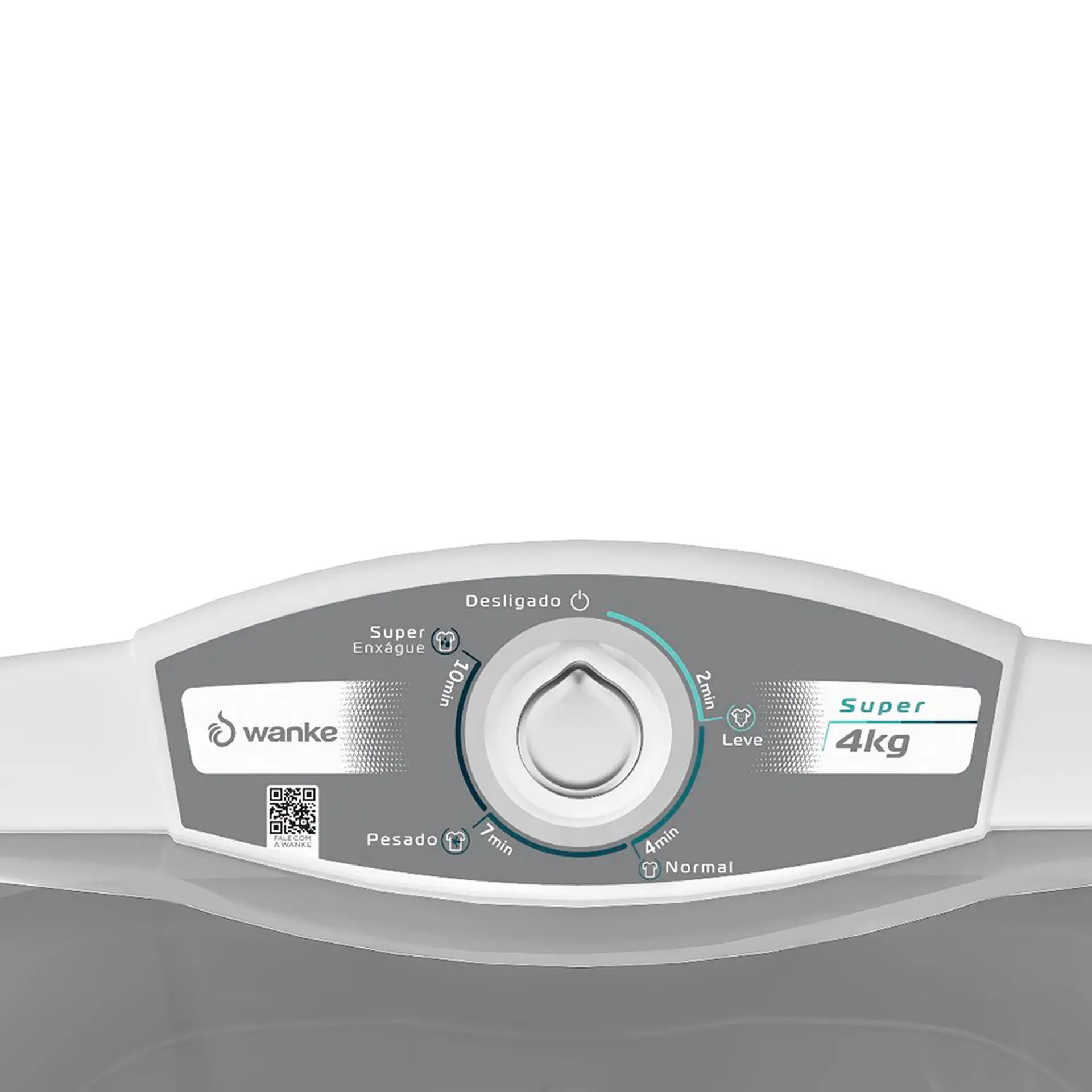 Tanquinho Wanke Super 4kg Semiautomático 4 Programas Timer 1507000 - Branco - 110 Volts