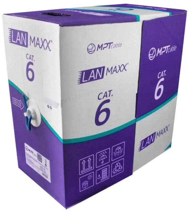 Cabo de Rede UTP Cat6 Azul LAN Maxx ANATEL MPT Caixa 305m
