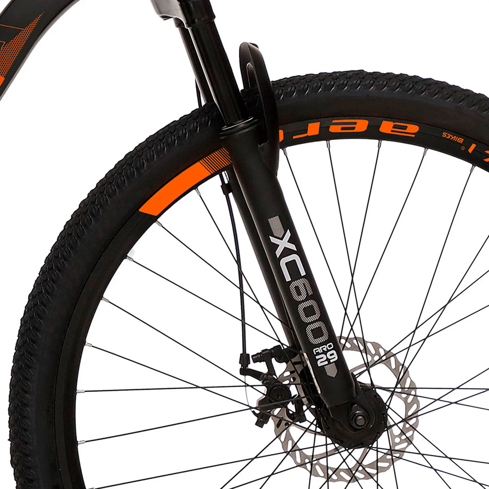 Bicicleta Aro 29 Colli Atalanta 21 Marchas Freio a Disco em Alumínio Quadro 17" - Preto/Laranja