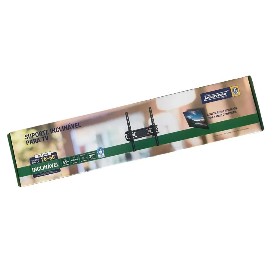 Suporte Fixo para TV 26 a 65 Polegadas Inclinável Multivisão TILT2660PR