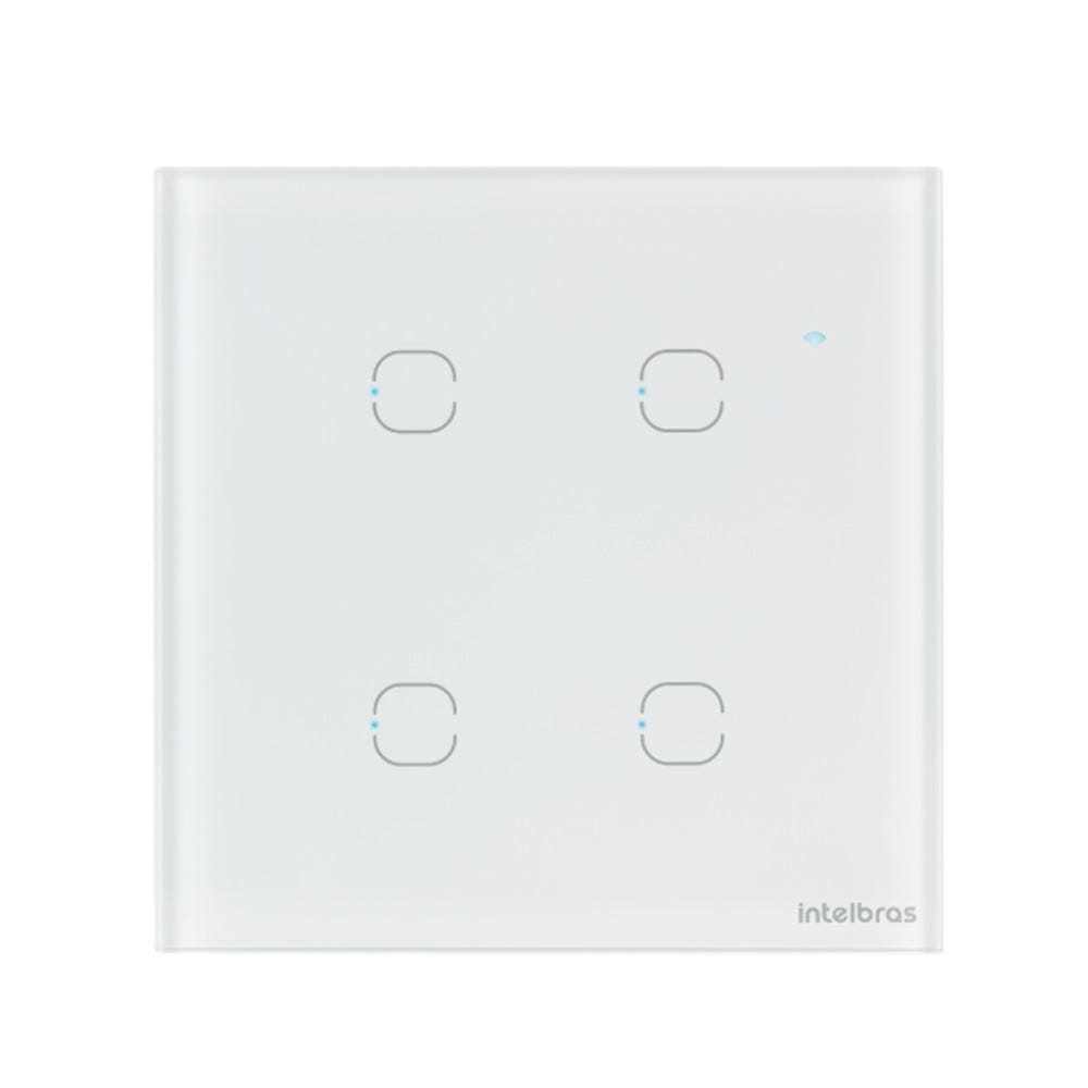 Interruptor Inteligente Wi-Fi Touch 4 Teclas EIW 1004 Branco Intelbras