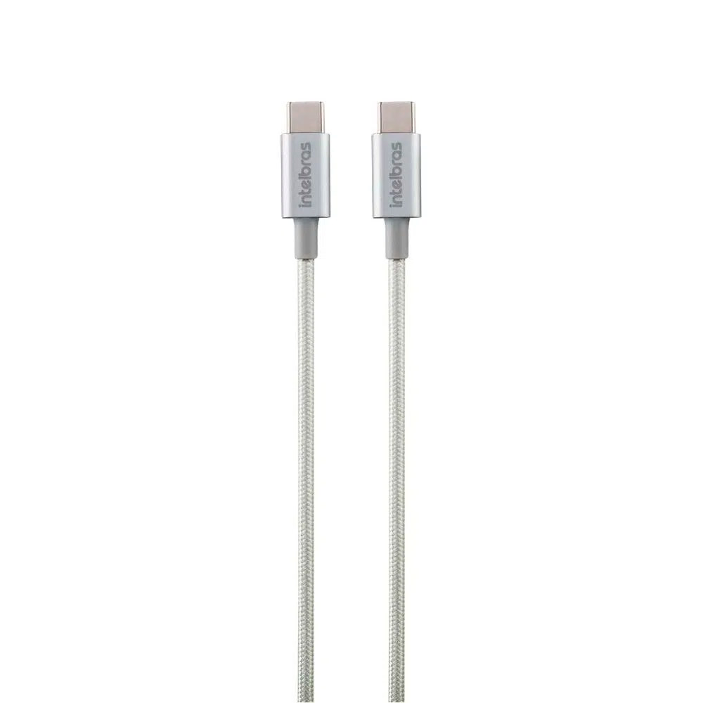 Cabo USB C - USB C Branco nylon 1,5m Intelbras EUCC 15NB
