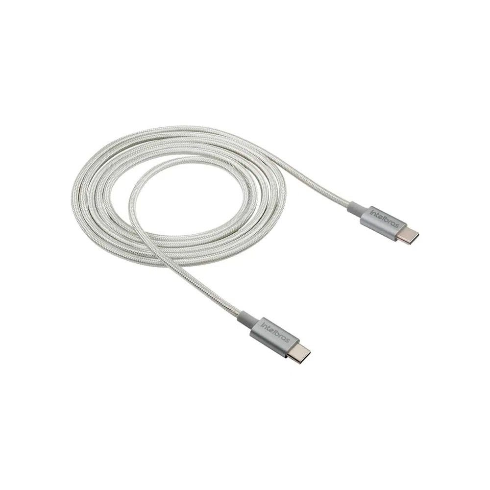 Cabo USB C - USB C Branco nylon 1,5m Intelbras EUCC 15NB