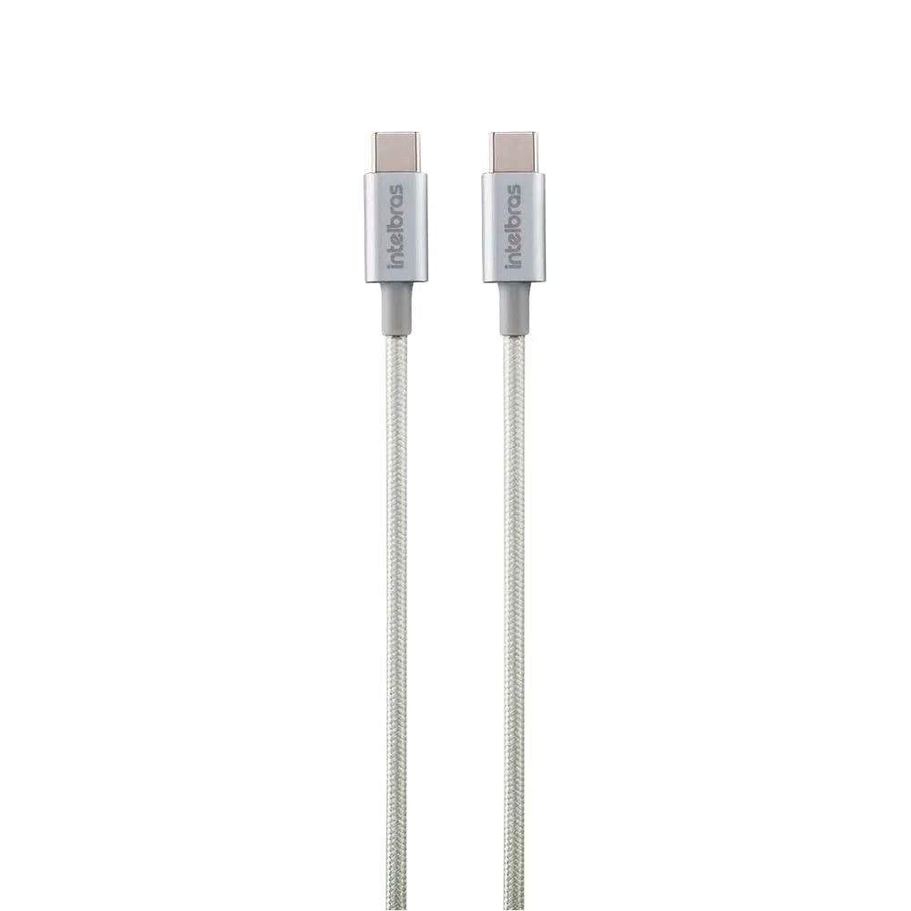 Cabo USB C - USB C Branco nylon 1,5m Intelbras EUCC 15NB