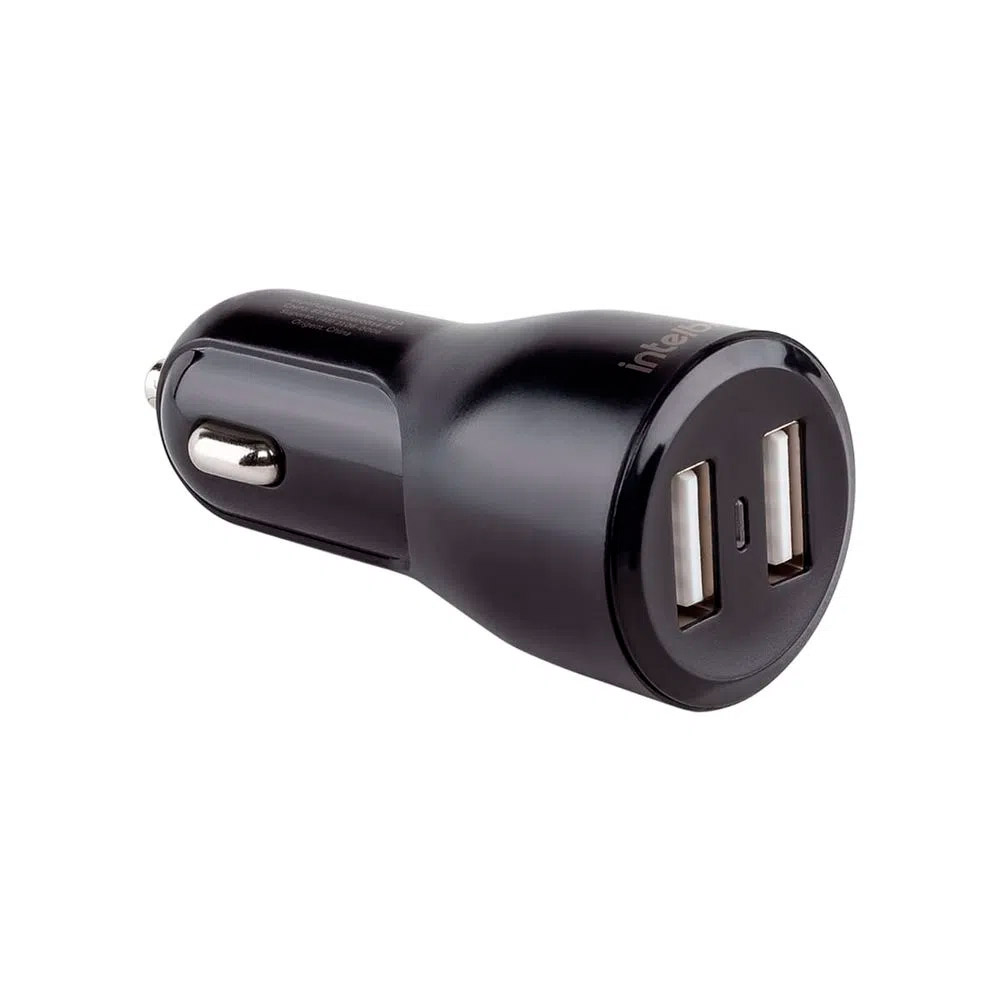 Carregador Veicular Universal USB 2 Portas Intelbras ECV 2 FAST