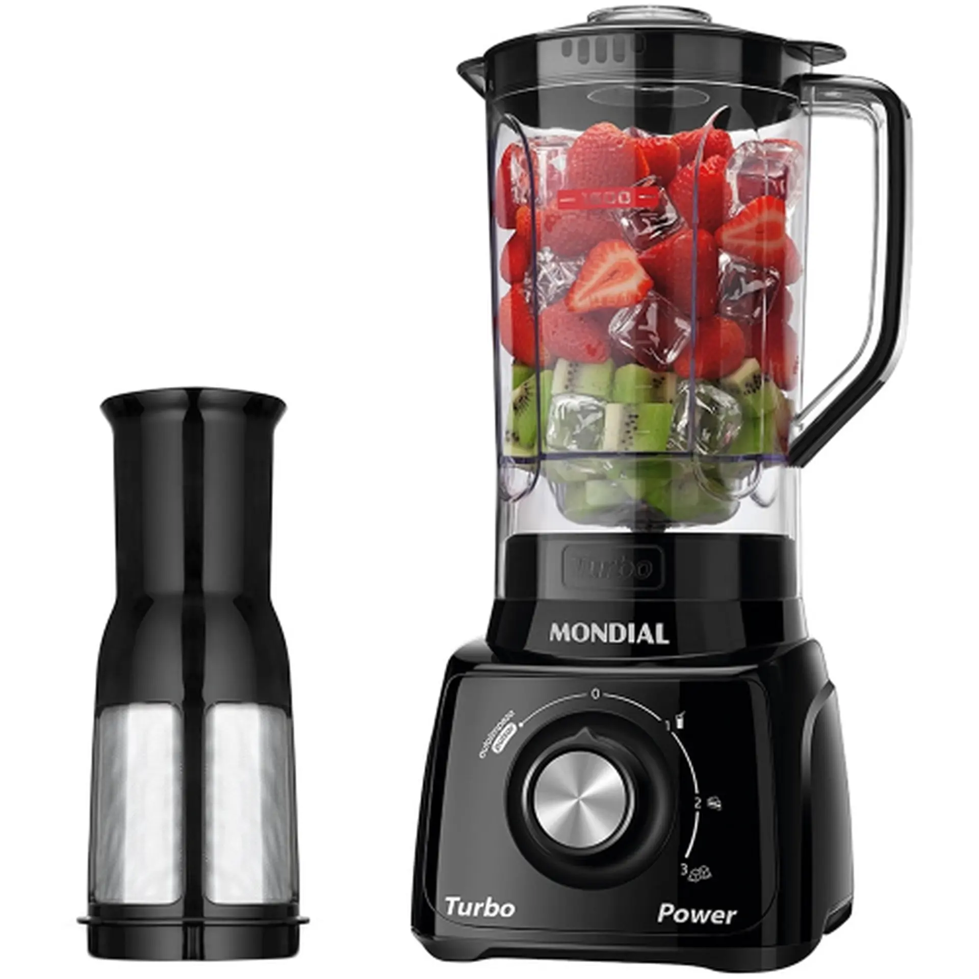Liquidificador Mondial Turbo Power L99FB 2,2L 550W 3 Velocidades - Preto - 110 Volts