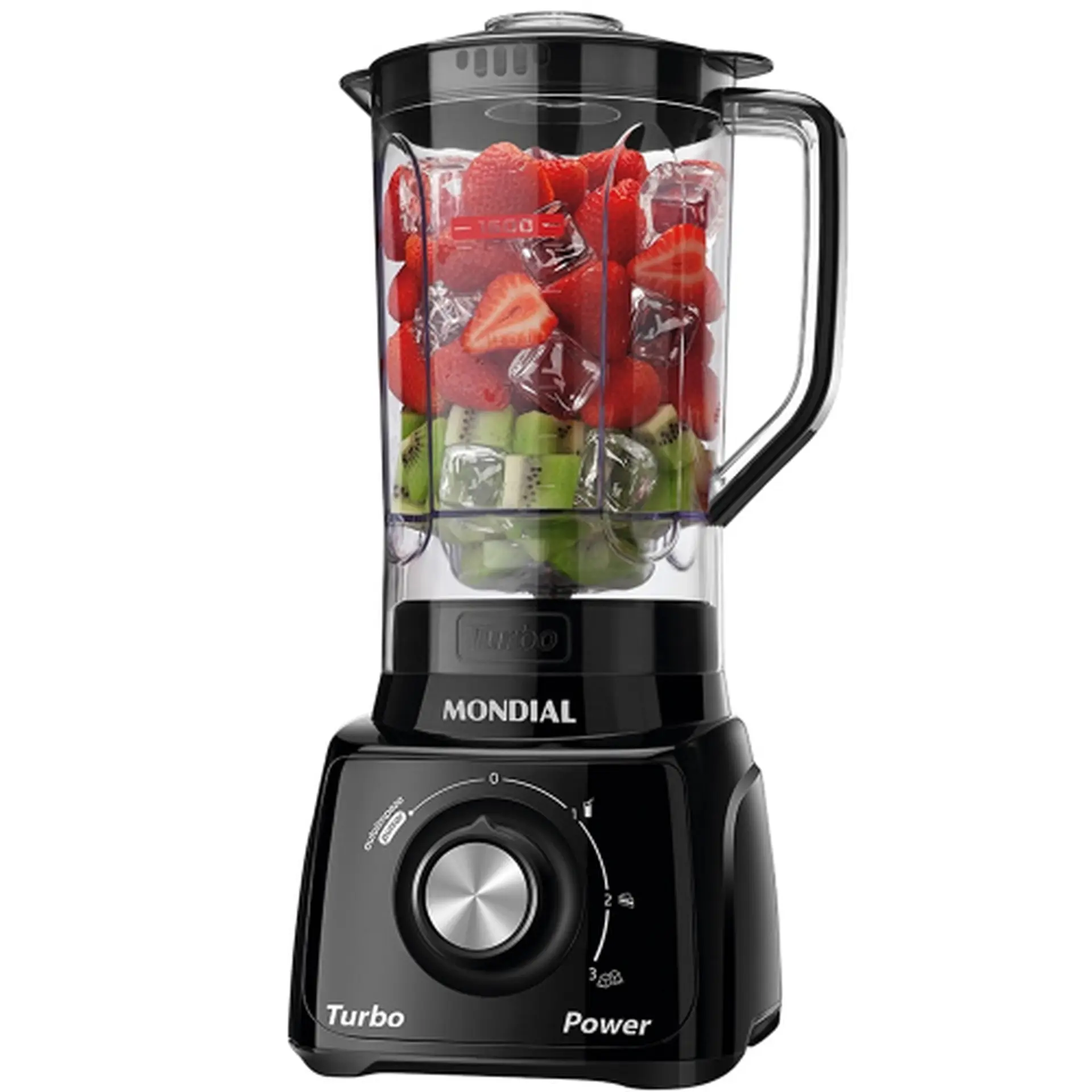 Liquidificador Mondial Turbo Power L99FB 2,2L 550W 3 Velocidades - Preto - 110 Volts