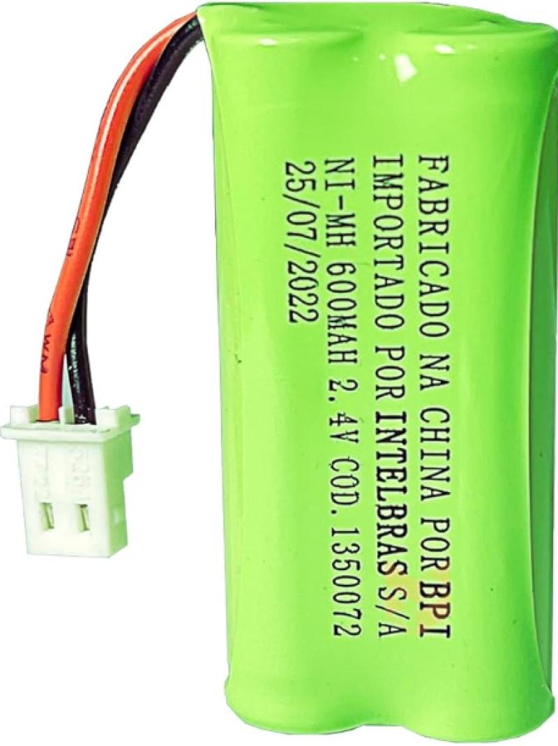 Bateria para Telefone sem Fio 2,4V 600 MAH Intelbras
