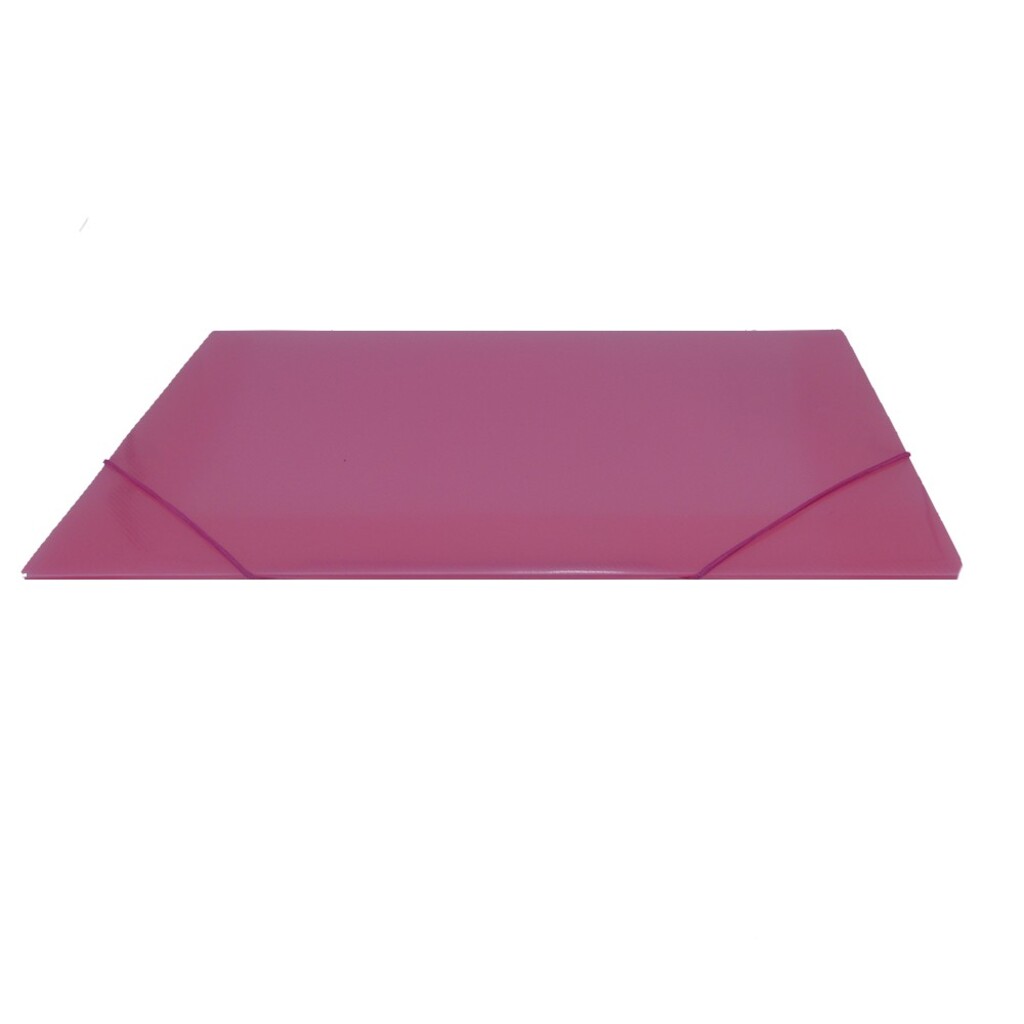 Pasta Aba Elástico Ofício 335 x 235mm sem Lombo Rosa Solft Polibras - Pacote com 10 Unidades - 160210