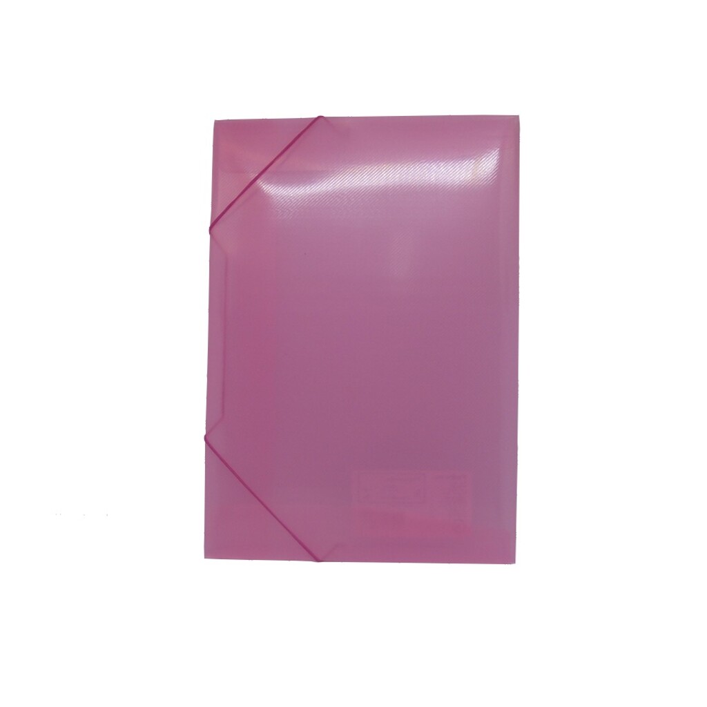 Pasta Aba Elástico Ofício 335 x 235mm sem Lombo Rosa Solft Polibras - Pacote com 10 Unidades - 160210